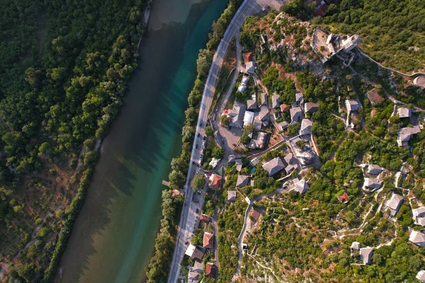 Вид Пуатля Боснія Герцеговина Стокова Картинка