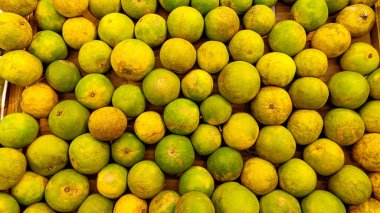 High angle view of Fresh orange fruits that in Fruit stall