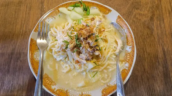 stock image delicious traditional Javanese noodles with creamy soup