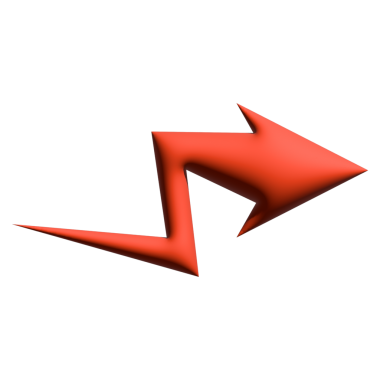 Okun 3B illüstrasyonunu veya turuncu renkli yön simgesini şişir