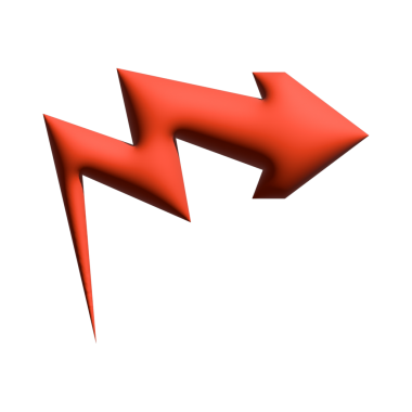 Okun 3B illüstrasyonunu veya turuncu renkli yön simgesini şişir