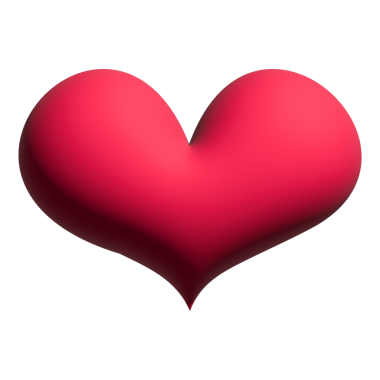 Kalp veya aşk simgesinin 3 boyutlu resimlerini şişir