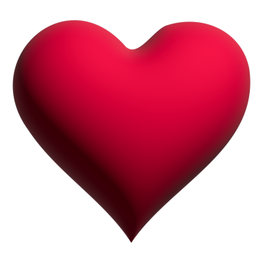 Kalp veya aşk simgesinin 3 boyutlu resimlerini şişir