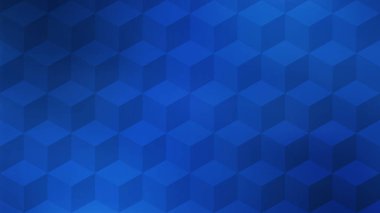 Mavi Gradyan 3D küp geometrik pürüzsüz desen arkaplanı