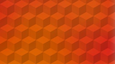 Turuncu Gradyan 3D küp geometrik pürüzsüz desen arkaplanı