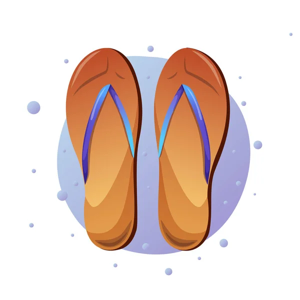 Дизайн Мода Изолированный Пара Лето Обувь Обувь Нога Иллюстрация Фон — стоковый вектор