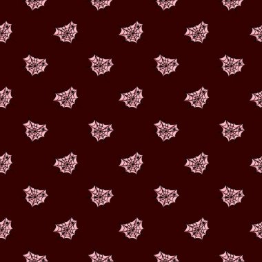 Kırmızı torbaya örümcek ağı ve kalp çizilmiş el izi.