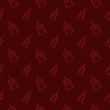 Elle çizilmiş pürüzsüz desen, elle çizilmiş yanık silueti.