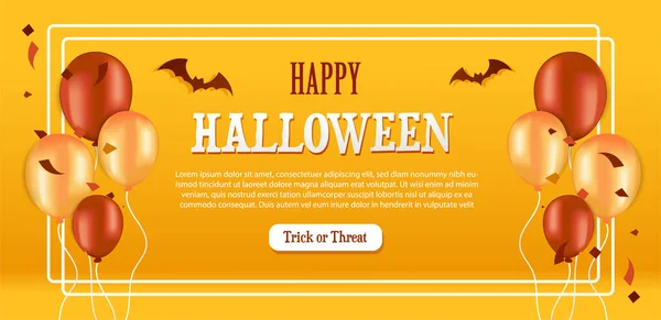 Design Fundo Feliz Banner Halloween — Vetor de Stock