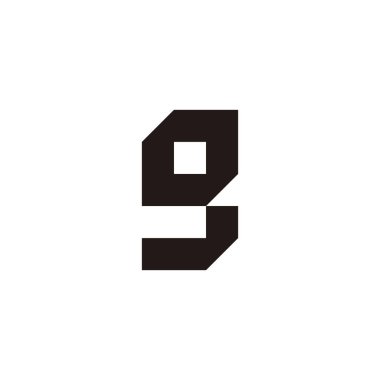 Harf git og o yaprak geometrik sembol basit logo vektörü