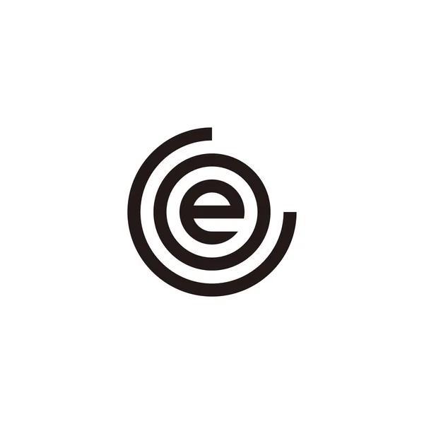 Harfleri Geometrik Sembol Basit Logo Vektörü — Stok Vektör