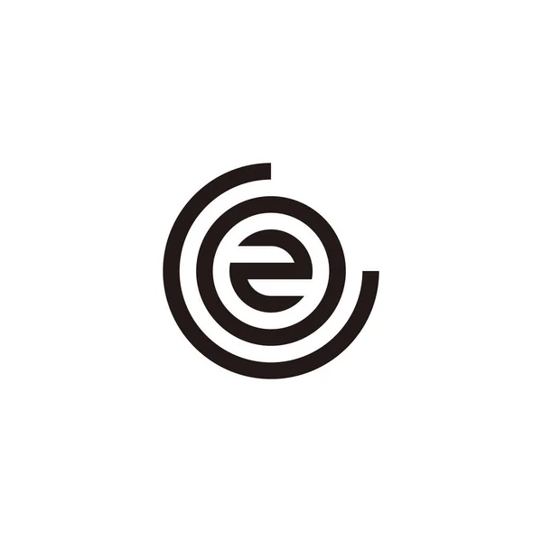 Huruf Nomor Lingkaran Simbol Geometris Vektor Logo Sederhana - Stok Vektor