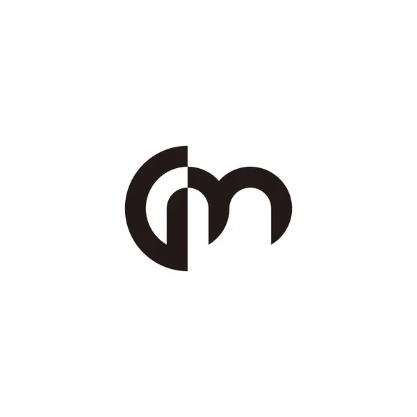 Carta Símbolo Geométrico Único Vetor Logotipo Simples — Vetor de Stock