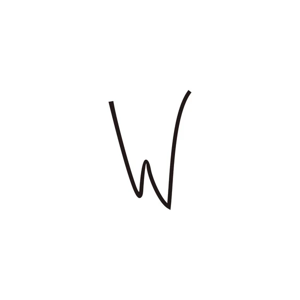 Carta Linha Símbolo Geométrico Vetor Logotipo Simples —  Vetores de Stock