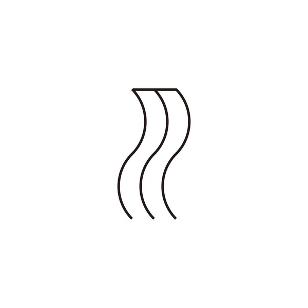 Letter Vormige Lijn Geometrische Symbool Eenvoudige Logo Vector — Stockvector