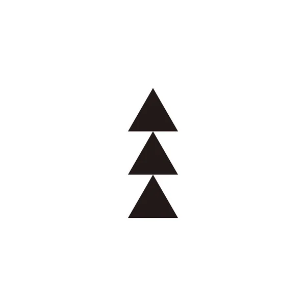 Driehoeken Dennen Boom Geometrische Symbool Eenvoudige Logo Vector — Stockvector