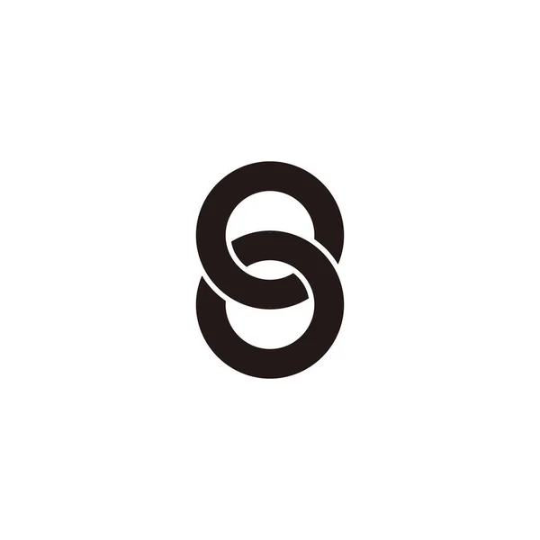 Lettres Numéro Symbole Géométrique Simple Logo Vecteur — Image vectorielle