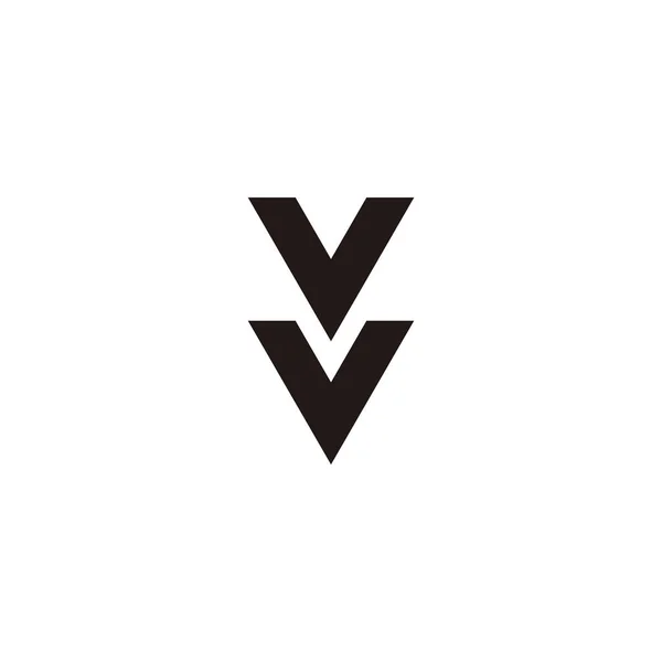 Deux Lettres Symbole Géométrique Simple Logo Vecteur — Image vectorielle