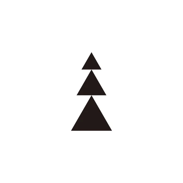 Сосни Дерево Або Вказівник Геометричний Символ Простий Вектор Логотипу — стоковий вектор