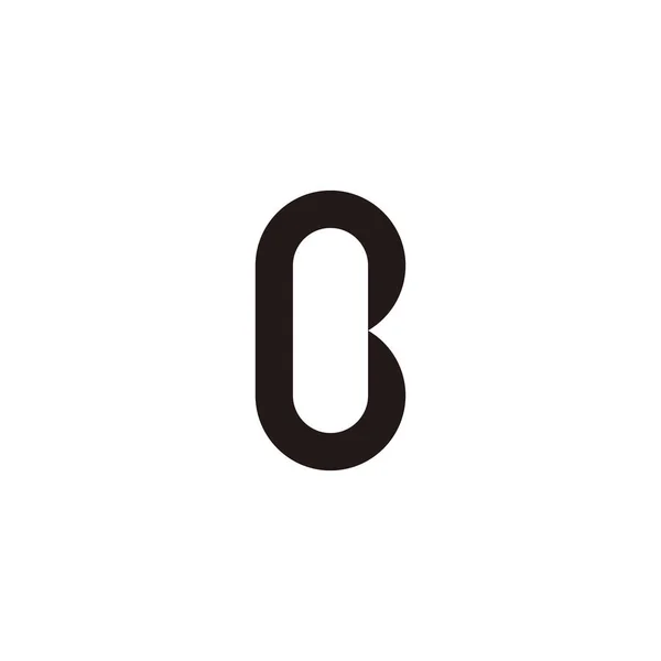 Γράμμα Κάψουλα Γεωμετρικό Σύμβολο Απλό Διάνυσμα Λογότυπο — Διανυσματικό Αρχείο