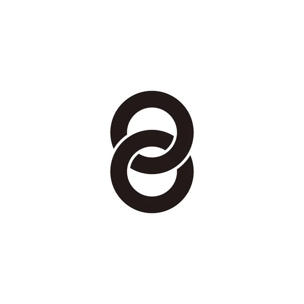 Круг Буквы Контур Геометрический Символ Простой Вектор Логотипа — стоковый вектор