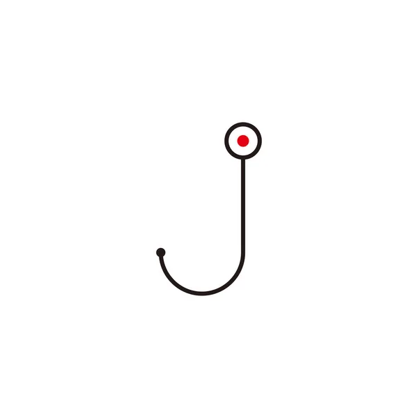 Літера Вимкнено Коло Геометричний Символ Простий Вектор Логотипу — стоковий вектор