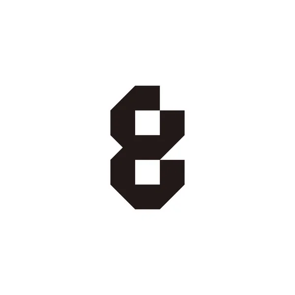 Carta Forma Número Símbolo Geométrico Vetor Logotipo Simples —  Vetores de Stock