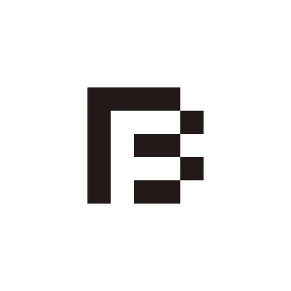 Lettre Carrés Carré Géométrique Symbole Simple Logo Vecteur — Image vectorielle
