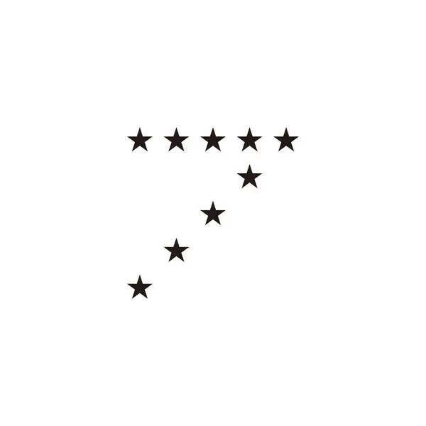 Número Estrellas Símbolo Geométrico Simple Logo Vector — Archivo Imágenes Vectoriales