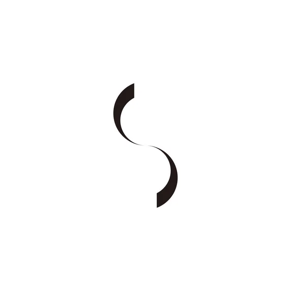 Letter Vouw Geometrische Symbool Eenvoudige Logo Vector — Stockvector