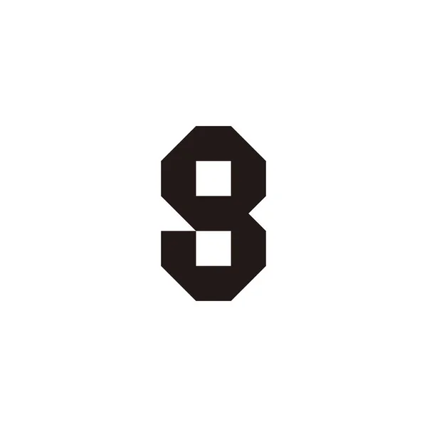 Letter Nummer Geometrische Symbool Eenvoudige Logo Vector — Stockvector