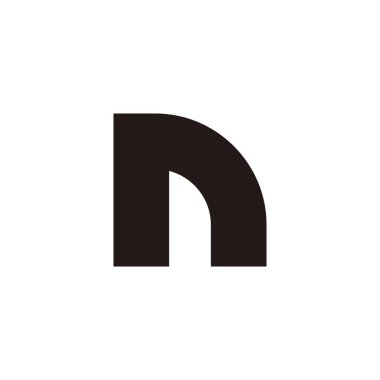Letter n diamond geometric symbol simple logo vector