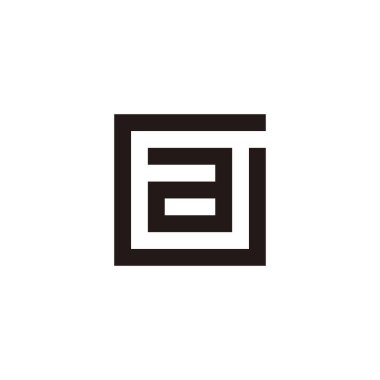 G kare geometrik semboldeki a harfi basit logo vektörü