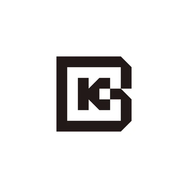 Літера Квадрат Контурний Геометричний Символ Простий Вектор Логотипу — стоковий вектор