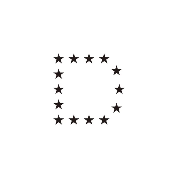 Písmeno Hvězdy Geometrický Symbol Jednoduchý Vektor Loga — Stockový vektor