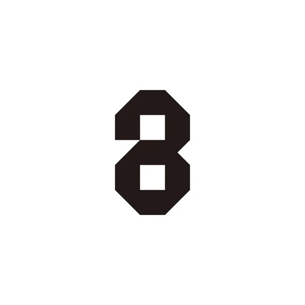 Letter Shaped Number Geometrisch Symbool Eenvoudige Logo Vector — Stockvector