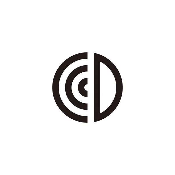 Lettre Lignes Cercle Géométrique Symbole Simple Logo Vecteur — Image vectorielle