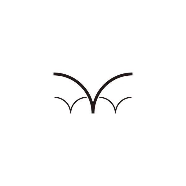 Геометрический Символ Травы Буквы Простой Вектор Логотипа — стоковый вектор