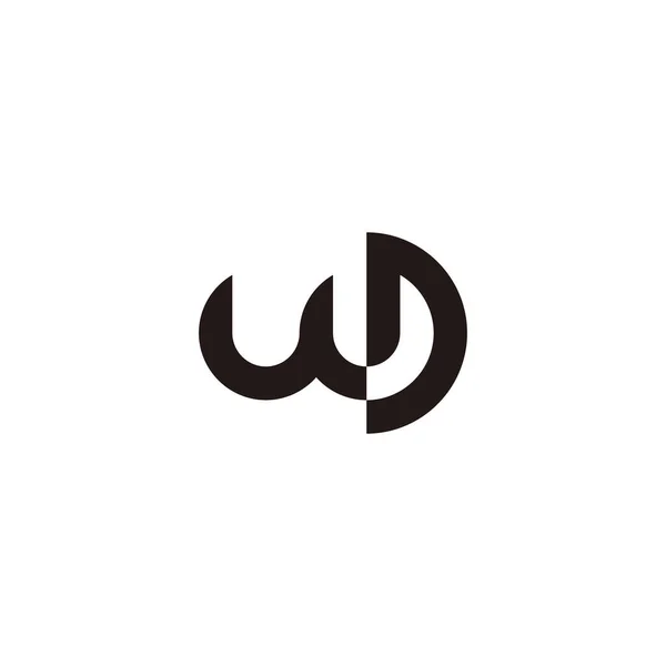 Eğrisi Geometrik Sembolü Basit Logo Vektörü — Stok Vektör