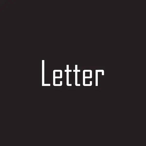 Γράμμα Κείμενο Γεωμετρικό Σύμβολο Απλό Διάνυσμα Λογότυπο — Διανυσματικό Αρχείο