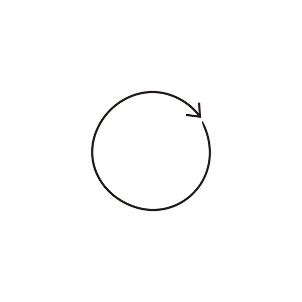 Letter Ronde Lijn Geometrisch Symbool Eenvoudige Logo Vector — Stockvector