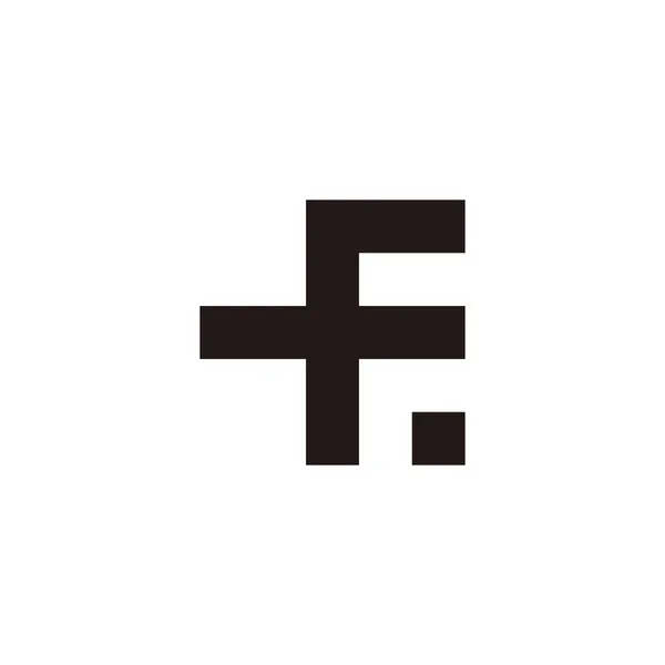 Lettre Point Symbole Géométrique Simple Logo Vecteur — Image vectorielle