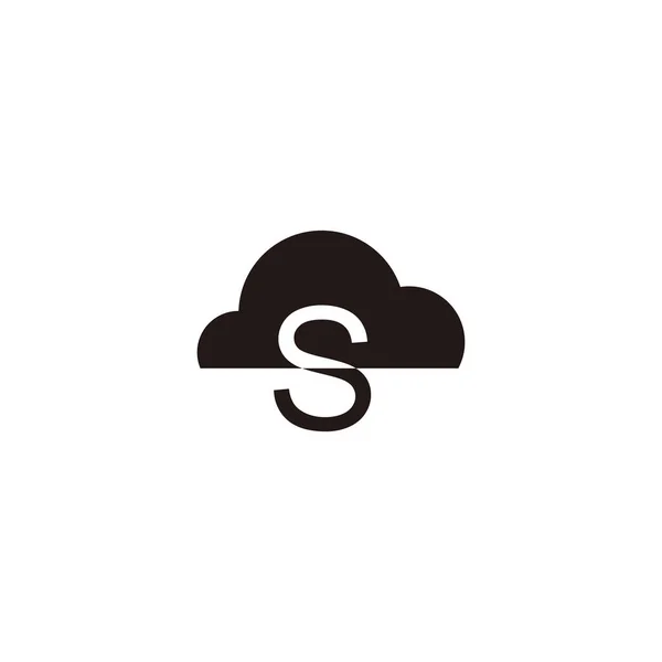 Letra Nube Símbolo Geométrico Simple Logo Vector — Archivo Imágenes Vectoriales