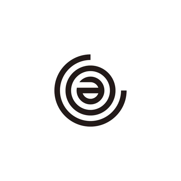 Letter Een Cirkel Geometrische Symbool Eenvoudige Logo Vector — Stockvector