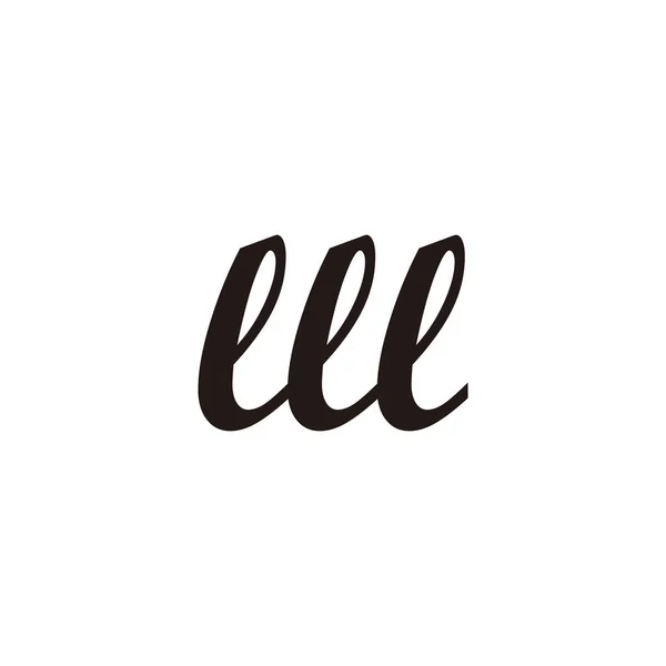 Τρία Γράμματα Συνδέστε Γεωμετρικό Σύμβολο Απλό Διάνυσμα Λογότυπο — Διανυσματικό Αρχείο