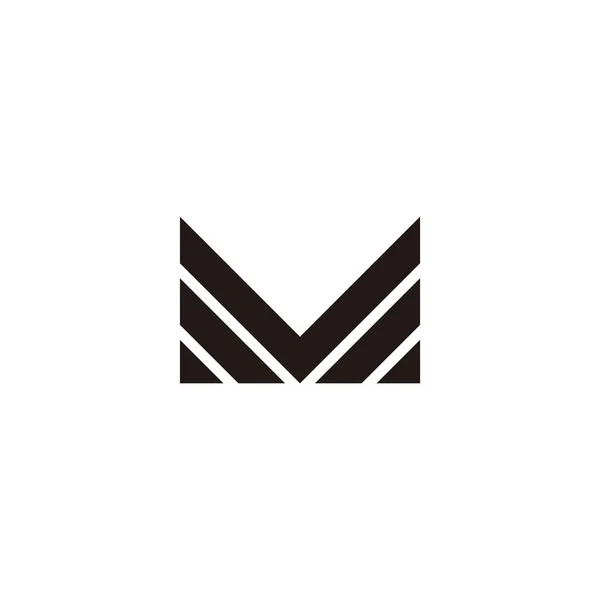 Carta Descreve Símbolo Geométrico Vetor Logotipo Simples — Vetor de Stock