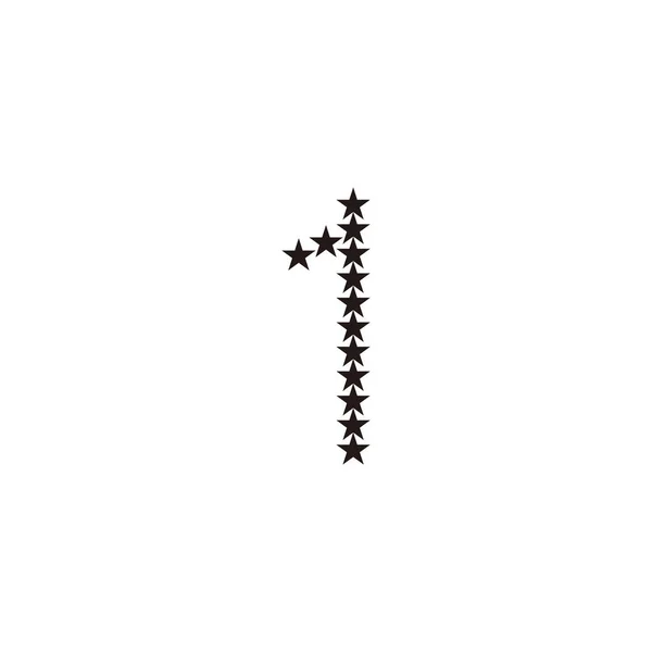 Número Estrellas Símbolo Geométrico Simple Logo Vector — Archivo Imágenes Vectoriales