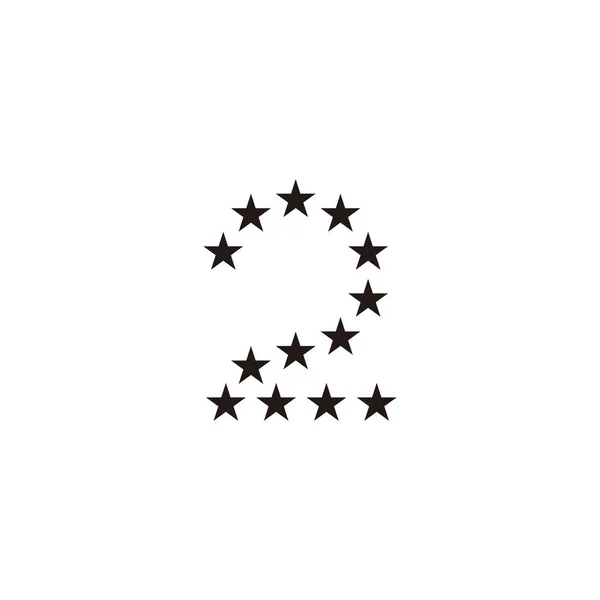 Číslo Hvězdy Geometrický Symbol Jednoduchý Vektor Loga — Stockový vektor