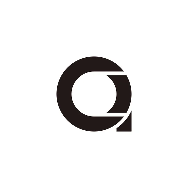 Lettera Circle Contorno Geometrico Simbolo Semplice Logo Vettoriale — Vettoriale Stock