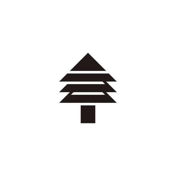 Letter Een Dennen Geometrisch Symbool Eenvoudige Logo Vector — Stockvector